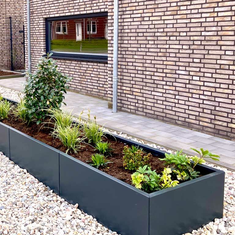 Jardinière en acier thermolaqué Texas xxl 360 x 80 cm
