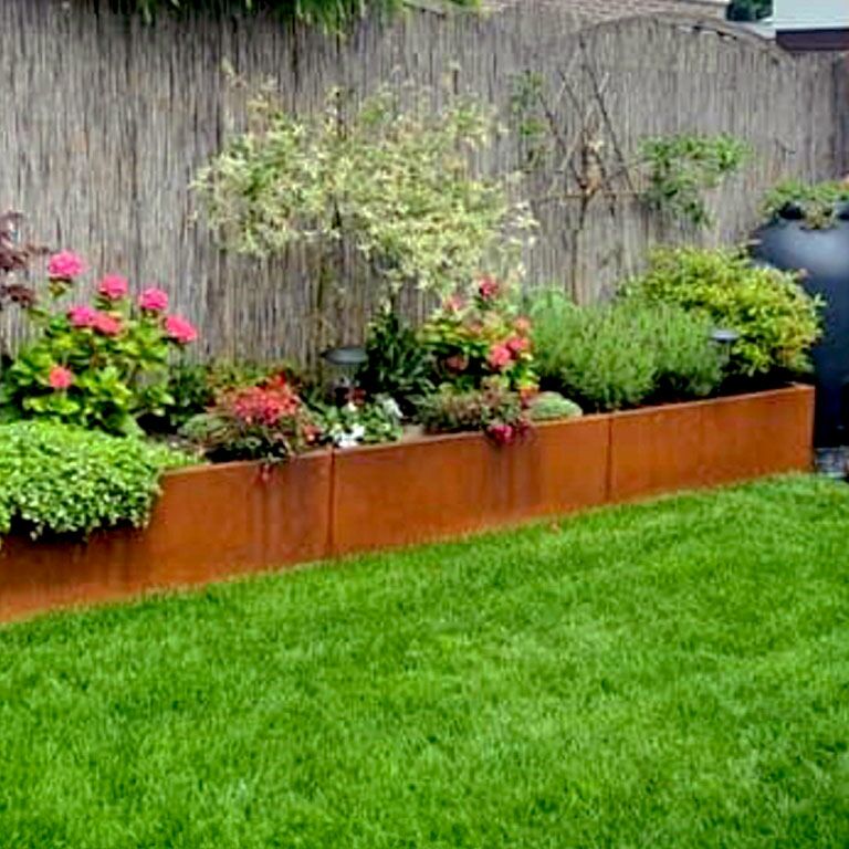 Jardinière en acier corten Texas xxl 480 x 100 cm