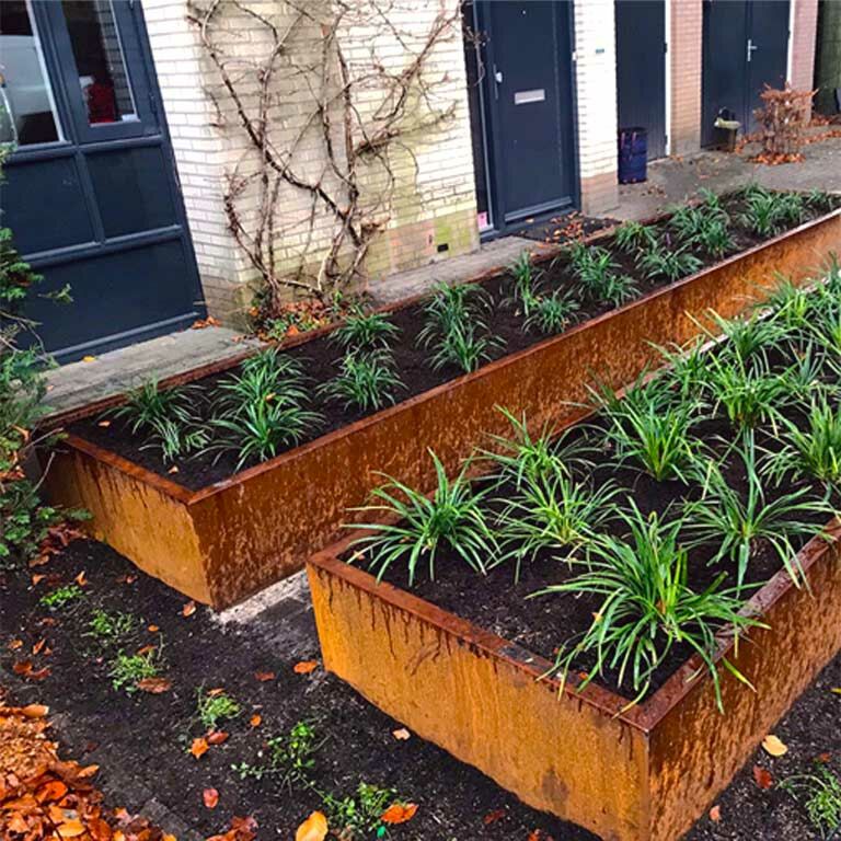 Jardinière en acier corten Texas xxl 500 x 100 cm
