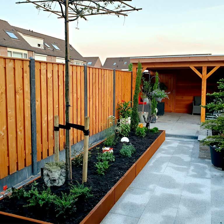Jardinière en acier corten Texas xxl 500 x 120 cm
