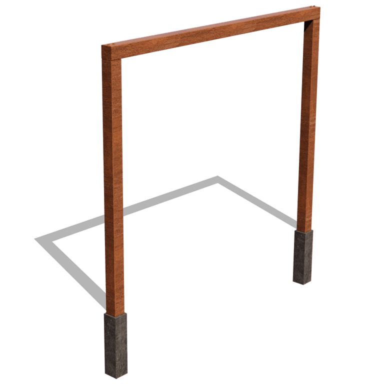 Pergola droite en acier Corten 300 cm