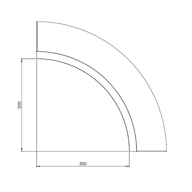 Mur de soutènement en acier corten courbe intérieure 50 x 50 cm (hauteur 40 cm)