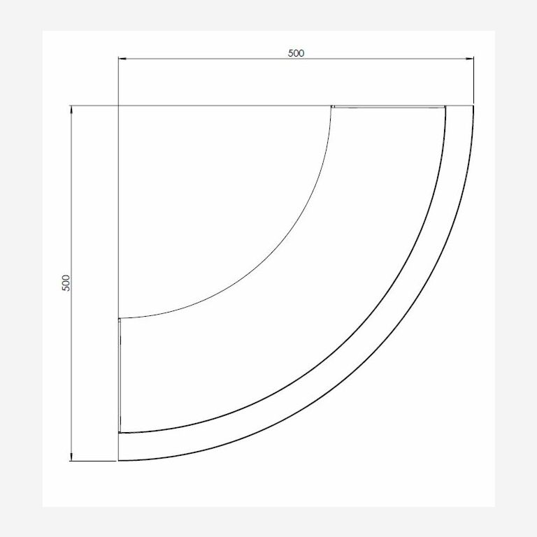 Mur de soutènement en acier peint par poudrage courbe extérieure 50 x 50 cm (hauteur 50 cm)