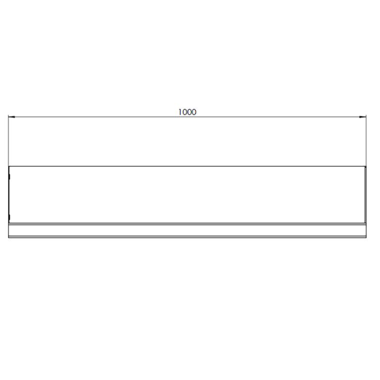 Mur de soutènement en acier corten droit 100 cm (hauteur 50 cm)