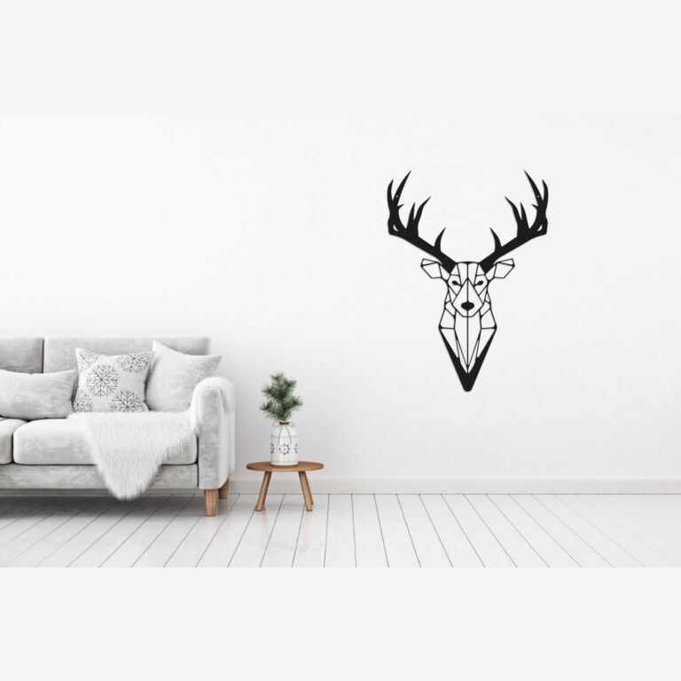 Décoration murale en métal Renne