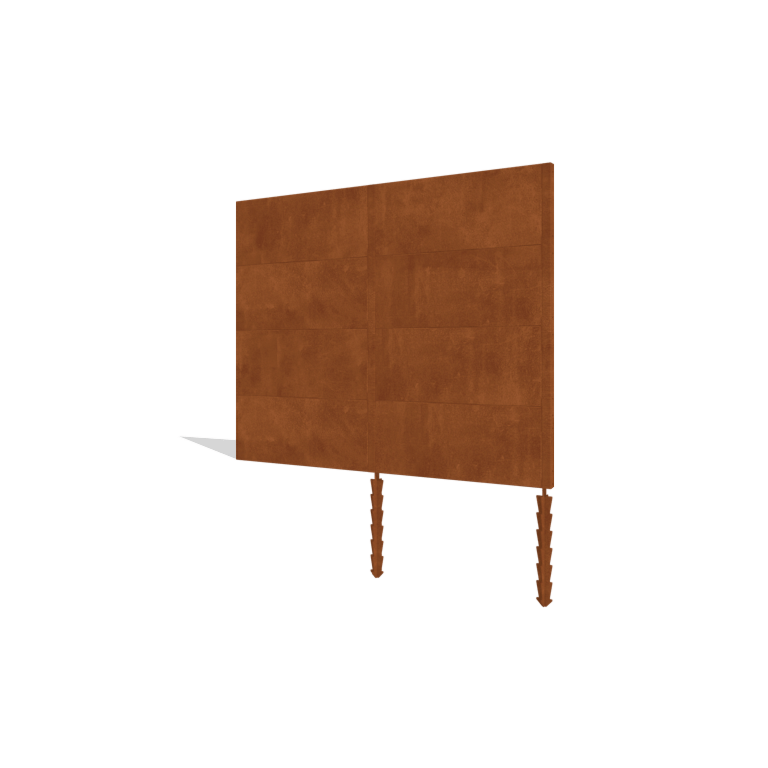 Clôture en acier corten H4 set 258 cm