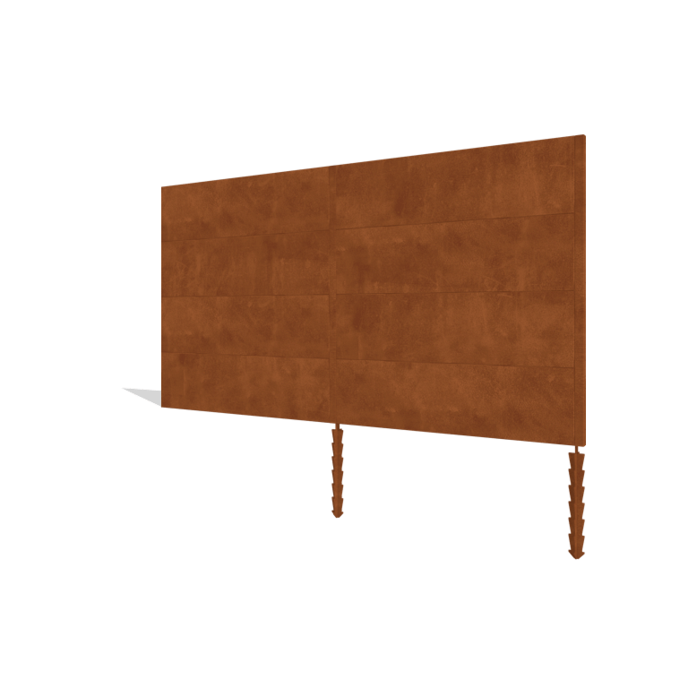 Clôture en acier corten H4 set 378 cm