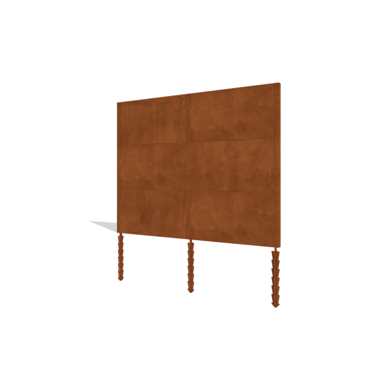 Clôture en acier corten H3 set complet 258 cm