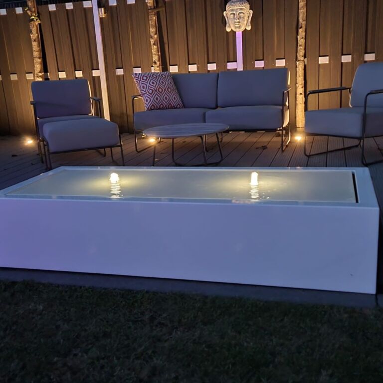 Table d'eau en aluminium 200 x 80 x 40 cm