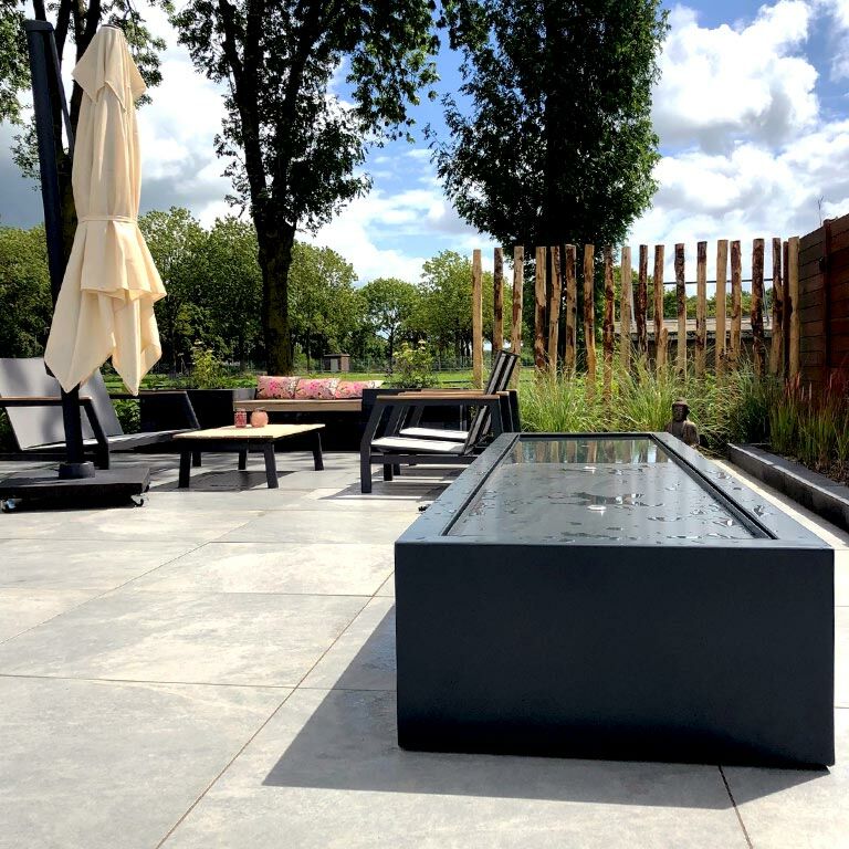 Table d’eau en aluminium 300 x 80 x 40 cm