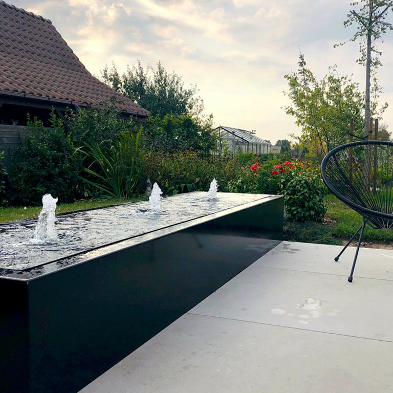 Table d’eau en aluminium 300 x 80 x 40 cm