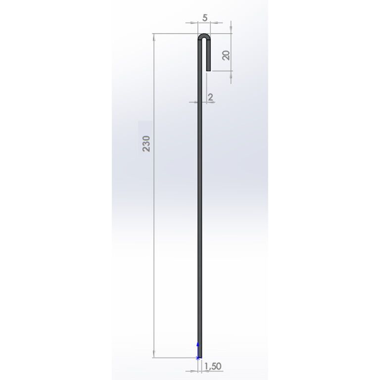 Bordure en acier corten aplatie de 23 cm set complet par 15 mètres