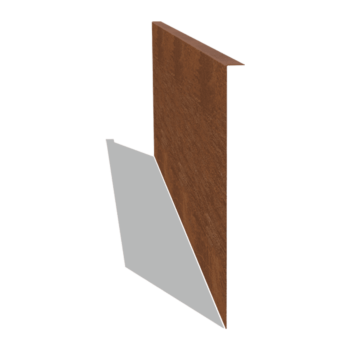 Bordure en acier corten à bord replié 45 cm (longueur 150 cm)