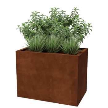 Bac à plantes en acier corten Texas 50 x 80 cm