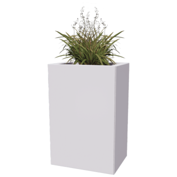 Jardinière en acier - Rectangle - 40 x 30 x 60 cm - Autre couleur RAL - Sanc plaque de fond