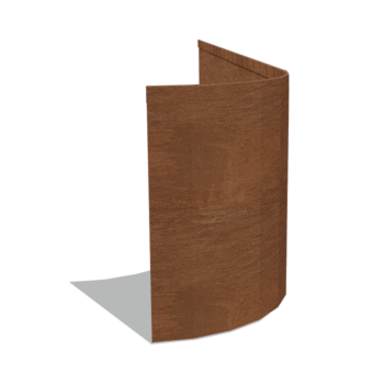 Bordure FLEX en acier corten à bord aplati 45 cm (longueur 150 cm)