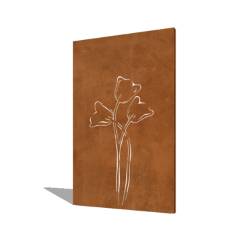 Tulipe symétrique en acier corten
