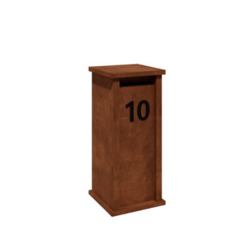 Boîte aux lettres en acier corten Arizona Type S