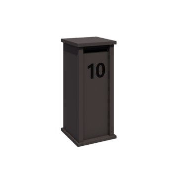 Boîte aux lettres en acier - Arizona S - 40 x 40 x 100 cm - RAL7016 mat (gris anthracite)