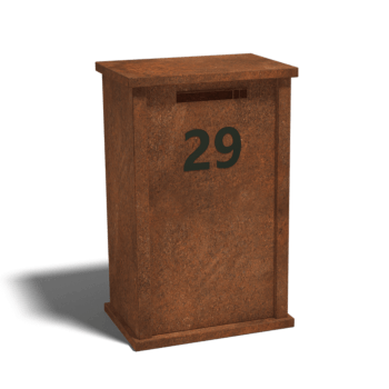 Boîte aux lettres en acier corten Arizona Type M