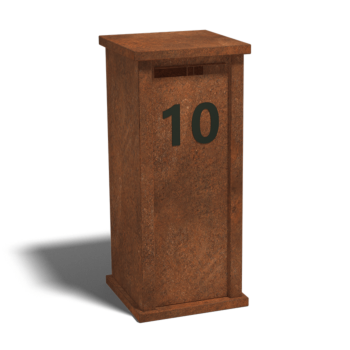 Boîte aux lettres en acier corten Arizona Type S