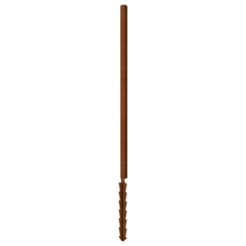 Angle droit en acier corten avec piquet de terre