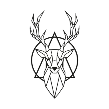 Décoration murale en métal - Tête de Cerf 2.0 Small - 60 x 33,5 cm