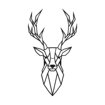 Décoration murale en métal - Tête de Cerf 1.0 Large - 100 x 55,8 cm