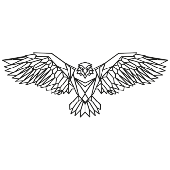 Décoration murale en métal - Aigle Large - 38,9 x 99,6 cm