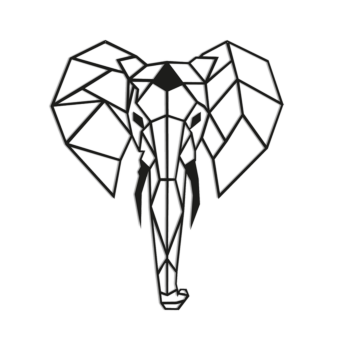 Décoration murale en métal - Éléphant 2.0 Small - 60 x 51,7 cm