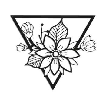 Décoration murale en acier Corten - Fleur 1.0 Small - 50 x 57 cm