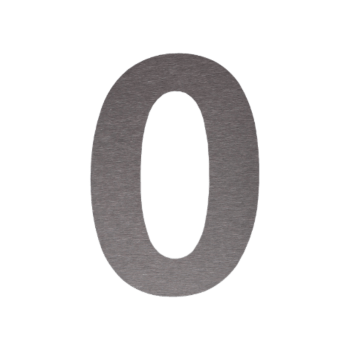 Numéro de maison en inox 0 - 20,4 x 30 cm - Brossé
