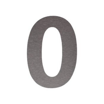Numéro de maison en inox 0 - 34,6 x 50 cm - Brossé