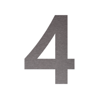 Numéro de maison en acier inoxydable 4 - 15 cm