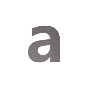 Numéro de maison en inox A - 13 x 15 cm - Brossé