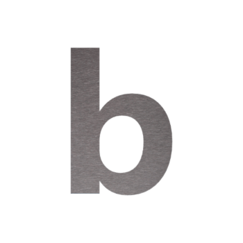 Numéro de maison en inox B - 15 x 22 cm - Brossé