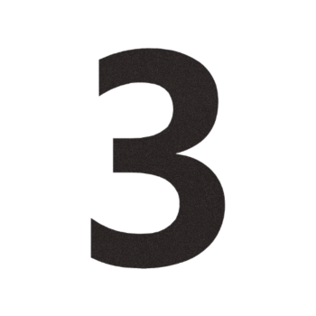 Numéro de maison en inox 3 - 9,1 x 15 cm - RAL9005 fine structure (noir)