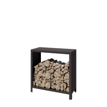 Range-bûches en acier - Indiana - 100 x 40 x 100 cm - RAL7016 mat (gris anthracite)