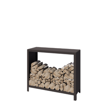 Range-bûches en acier - Indiana - 120 x 40 x 100 cm - RAL7016 mat (gris anthracite)