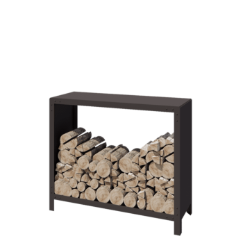 Range-bûches en acier - Indiana - 120 x 40 x 100 cm - RAL7016 mat (gris anthracite)