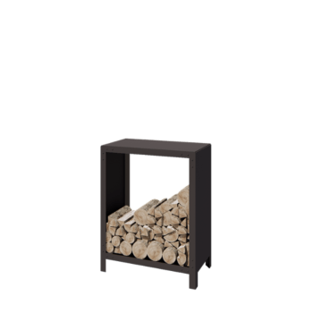 Range-bûches en acier - Indiana - 80 x 40 x 100 cm - RAL7016 mat (gris anthracite)