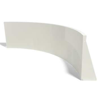 Mur de soutènement en acier - Courbe intérieure - 150 x 150 x 60 cm - Autre couleur RAL