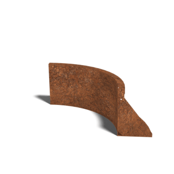 Mur de soutènement en acier corten courbe intérieure 50 x 50 cm (hauteur 30 cm)