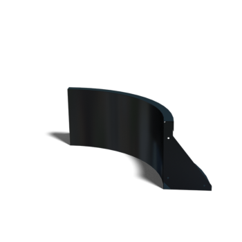 Mur de soutènement en acier - Courbe intérieure - 50 x 50 x 30 cm - RAL9005 mat (noir)