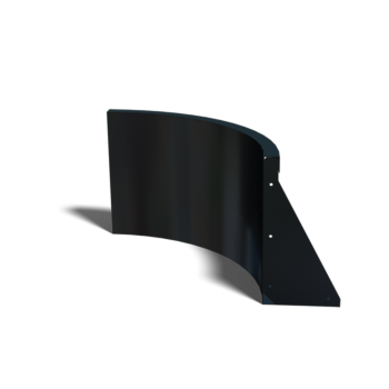 Mur de soutènement en acier - Courbe intérieure - 50 x 50 x 40 cm - RAL9010 mat (blanc)