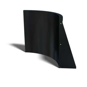 Mur de soutènement en acier - Courbe intérieure - 50 x 50 x 60 cm - RAL9010 mat (blanc)