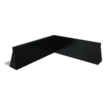 Mur de soutènement en acier - Angle intérieur - 100 x 100 x 30 cm - RAL9010 mat (blanc)