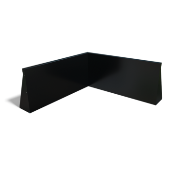 Mur de soutènement en acier - Angle intérieur - 100 x 100 x 50 cm - RAL9010 mat (blanc)