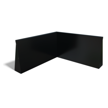 Mur de soutènement en acier - Angle intérieur - 100 x 100 x 60 cm - RAL9010 mat (blanc)