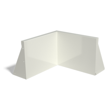 Mur de soutènement en acier - Angle intérieur - 50 x 50 x 40 cm - RAL9010 mat (blanc)